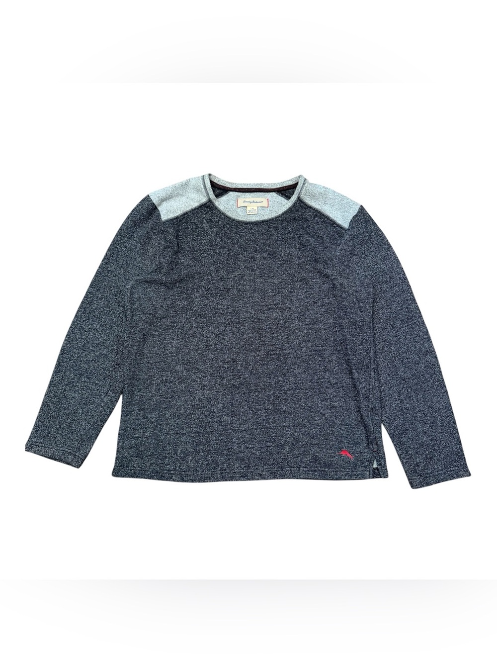 Tommy Bahama Heathered Black & Light Gray Crewneck Pullover